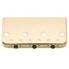 Wilkinson WTBS Short Brass Compensated 3-Saddle Telecaster Bridge for Humbucker Tele-Style or Vintage Electric Guitars, Gold