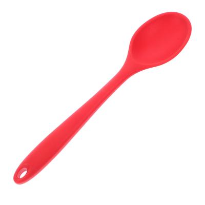 Mini Soup Spoon Silicone Smooth Handle Ergonomic Design Easy Clean Kitchen Cooking Tool for Soup Porridge Serving Nonstick