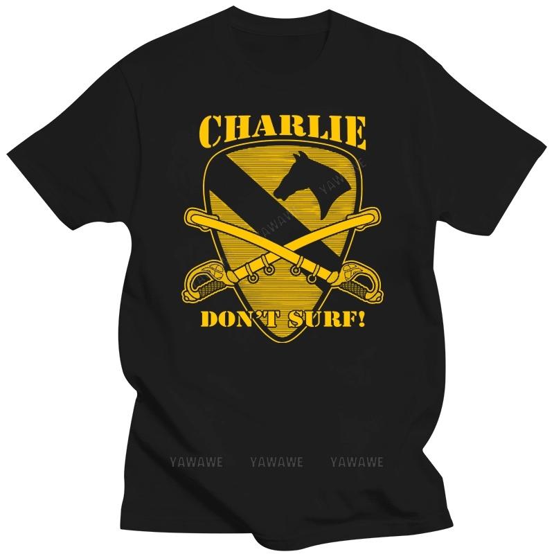 

Black t shirt for male summer brand tee-shirt Charlie Don t Surf Air Cavalry Apocalypse Now Robert Duvall Vietnam T-Shirt 5XL різнокольоровий