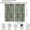 Set Of 2 Bohemian Floral Green Curtains Style Morris Tree Pattern Living Room Bedroom Curtain Polyester Perfect For