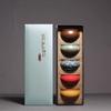 Taozhi Ceramic Kung Fu Tea Set with Five-Shape Cups