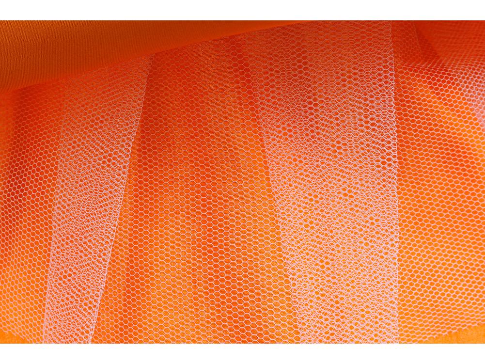 Rochie de Vrăjitoare de Halloween pentru Fete cu Fustă Portocalie din Plasă Tip Tufă