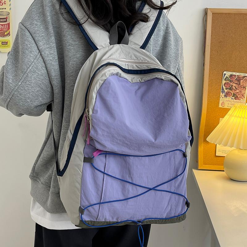 Schoolbag wholesale schoolbag female college student simple and lightweight backpack junior high school backpack leisure travel backpack