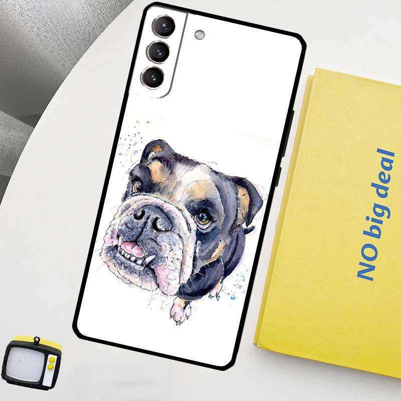 British Bulldog Phone Case For Samsung Galaxy S25 Ultra S20 S21 S22 S23 Plus S24 Ultra S9 S10 S25 FE Cover