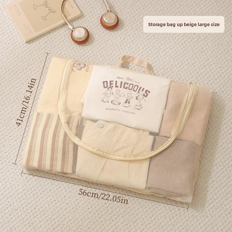 Travel Storage Bag Large Capacity Mesh Breathable Luggage Organizer For Clothing And Accessories