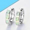 Hot Sale Rectangle White Orbo Earrings Ear Buckles Personalized Versatile Simple Ear Jewelry