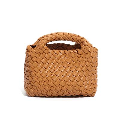 Modische vielseitige handgeflochtene Damenhandtasche, lässiger Gemüsekorb, Umhängetasche, Hand-Tragetasche für Mutter und Kind