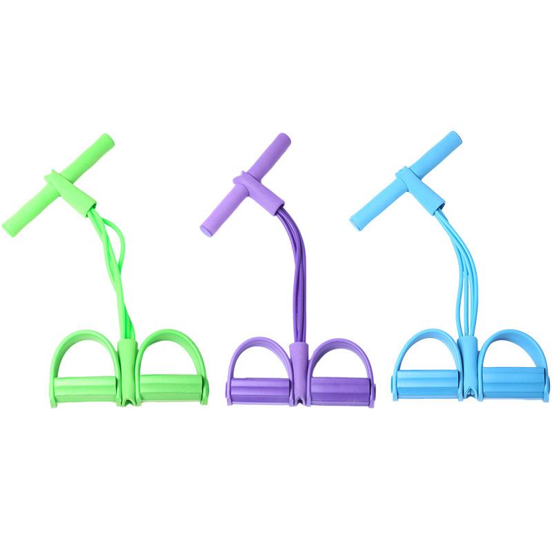 Slip-on Pull-on Sit-up AIDS Lean Belly Fitness Yoga Home Four-Tube Slip-on Pull-on Pilates Rope Multifunctional Yoga Home  Resistance Band1PCS