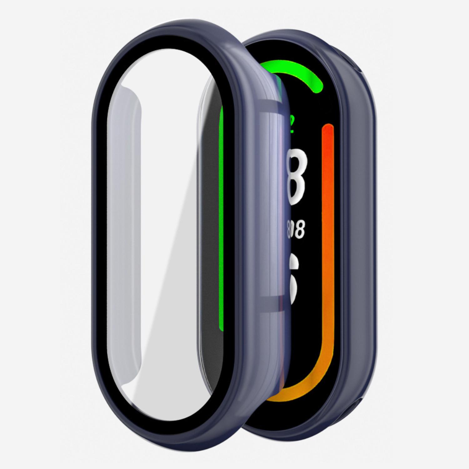 

Tempered Glass Screen Protectors for Xiaomi Mi Band 10 HD Anti-scratch Protective Film Hard PC Bumper Cover for Mi Band 10 Case 1PC синій