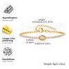 Dainty Moonstone Tennis Bracelet for Women Stainless Steel CZ Crystal Chain Bracelets Zircon Vintage Jewelry Gift for Her