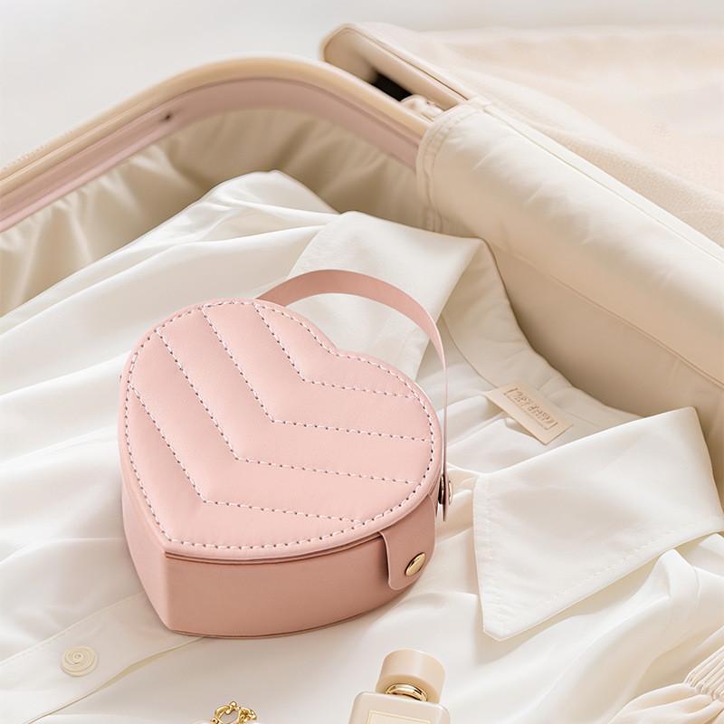 Heart Shaped Jewelry Box For Rings Earrings And Necklace Storage