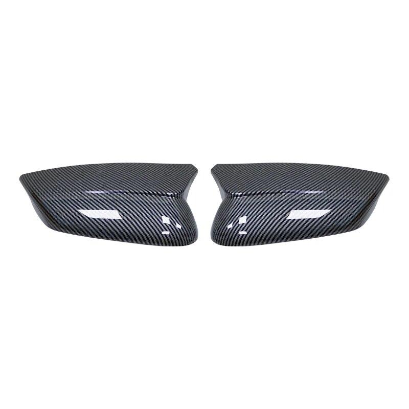 Per KIA EV6 Copertura Modanatura Specchietto Laterale 1 Paio ABS Nero Cappuccio Stile Fibra di Carbonio Durevole Facile da Installare