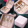 Single Layer Storage Box Small Travel Leathers Jewelry Box Zipper Holder for Rings Earrings Necklaces Storage Display