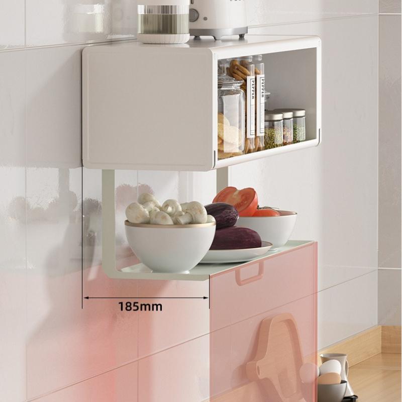 Foldable Storage Rack Kitchen Portable Organize Shelf Modern Wall Storage Cabinet Multifunctional Home Organize Accessories
