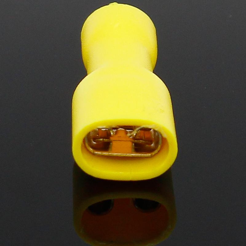 200PCS 6.3mm Female Male Spade Insulated Electrical Crimp Terminal Connectors H1E1 Cable Terminals