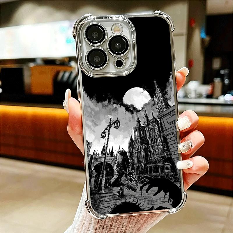 

B-Bloodborne Игровой Чехол с Покрытием для Телефона Для Iphone 16 17 Pro Max Air 16E 14 15 Plus 12 13 Mini Противоударная Крышка с Подушкой Безопасности iPhone 15 Pro Max