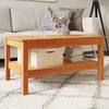  Coffee Table, Wax Brown, 80x50x40 Cm, Solid Pine Wood