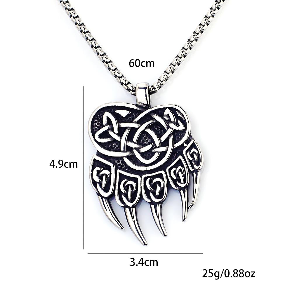 Herenketting Wolfskop Viking Wolfsklaauw Hanger