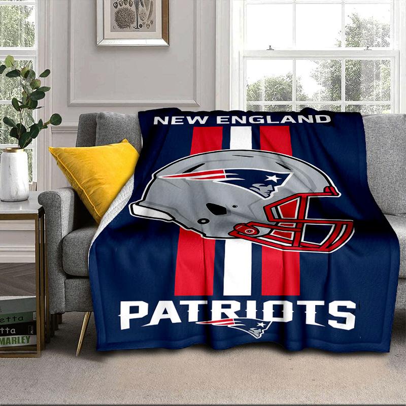 New England Patriots Gear Portable Blanket/Soft Blanket Bedding Blanket Suitable for Travel Camping Living Rooms Offices Sofas Fan Gifts