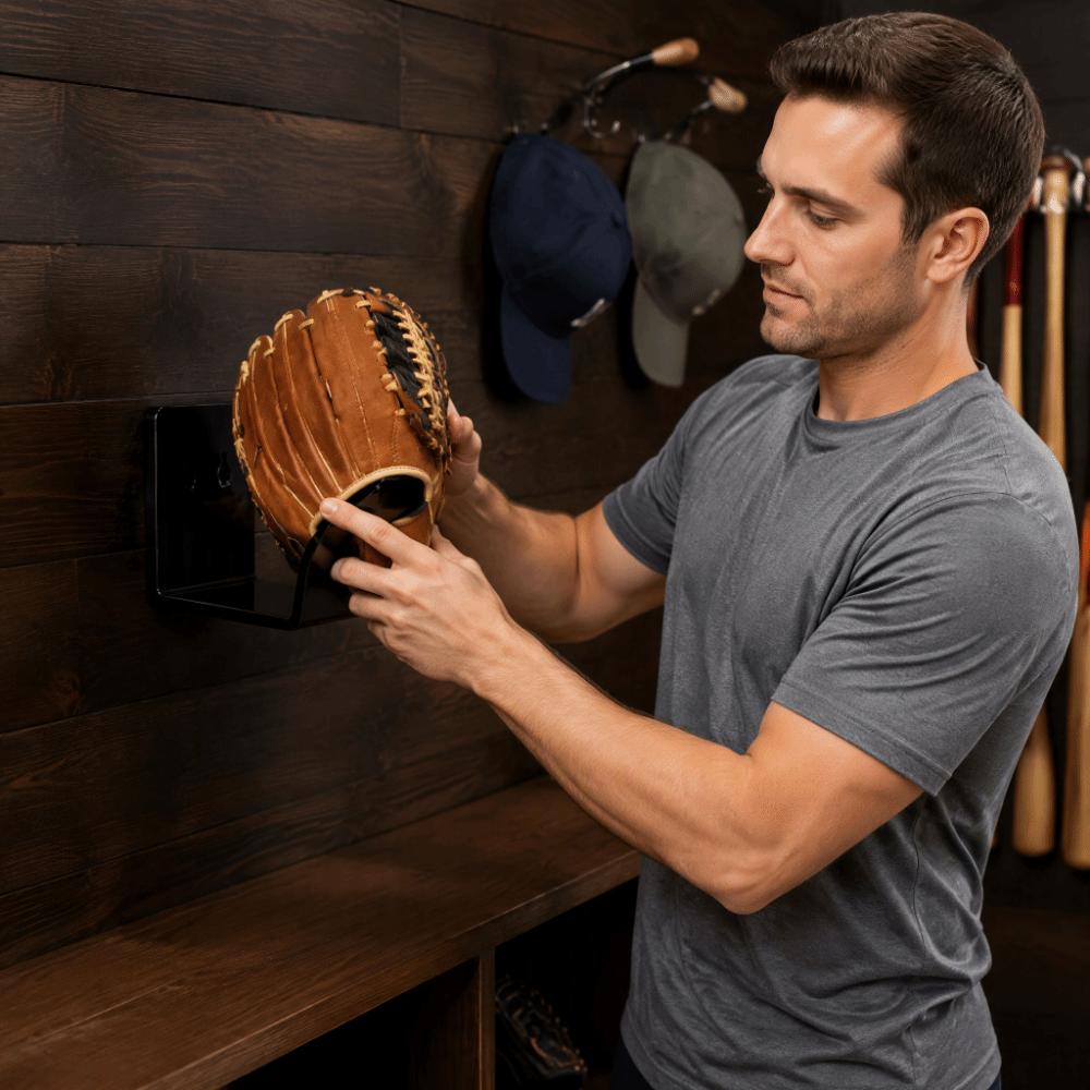 4PCS Screw Mounting Baseball Glove Wall Mount Baseball Mitt Wall Holder  Practice Gear Organization
