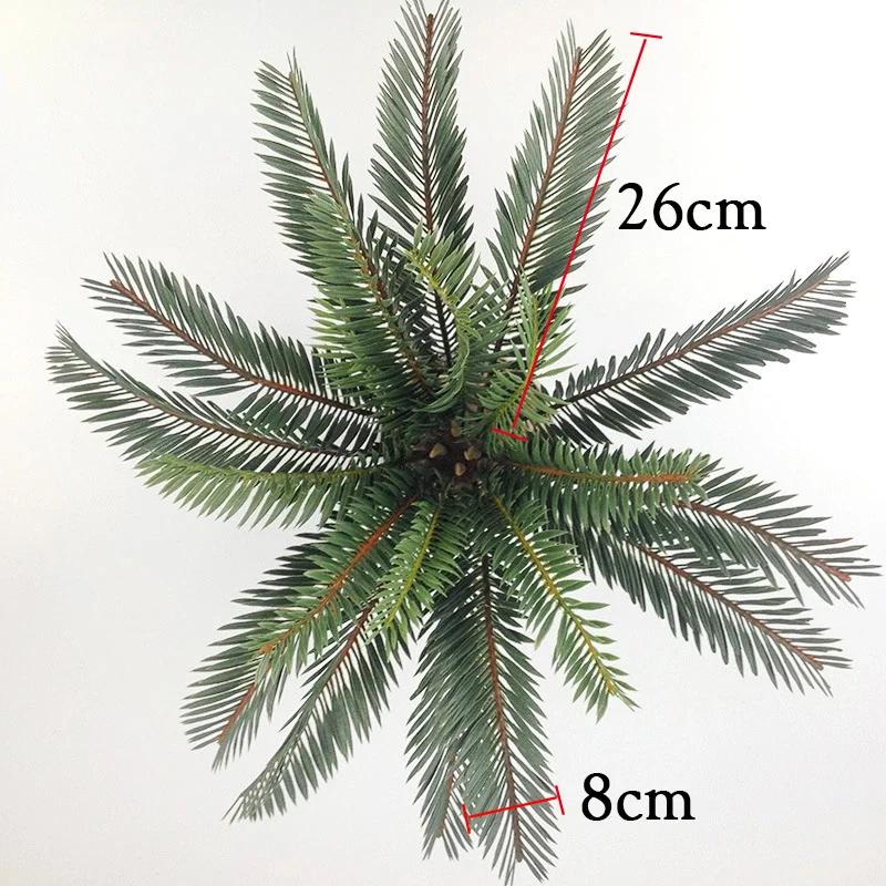 45cm Large Artificial Palm Tree Branch Tropical Fake Cycad Plants Plastic Coconut Tree Leafs For Home Garden Party Wedding Decor