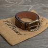 Medieval Full Embossed Wolf Faux Leather Belt Middle Age Renaissance Waist Belt LARP Ren Faire