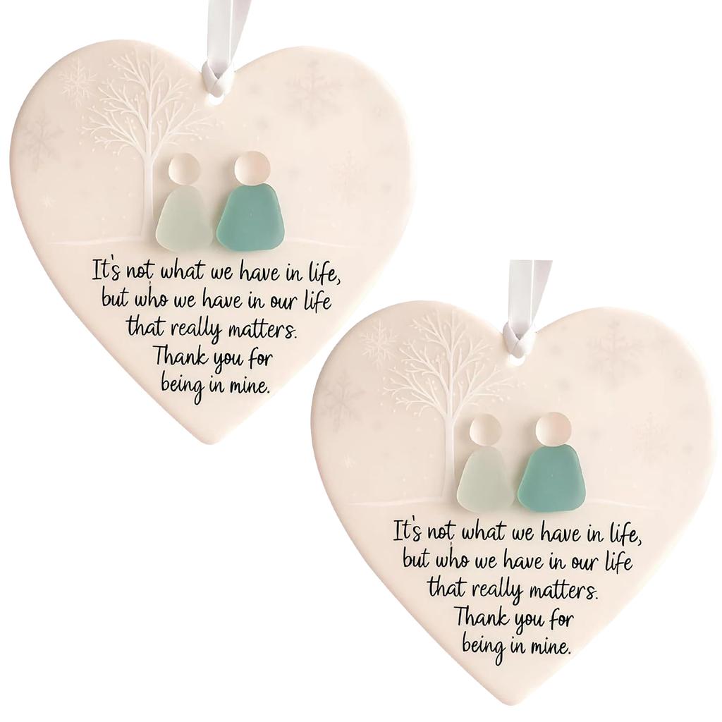 Liebesherz Treibglas Freundschaftsdeko Herzförmige Treibglasornamente Weihnachtsbaumhängeanhänger Tür Fenster Wanddekorationen