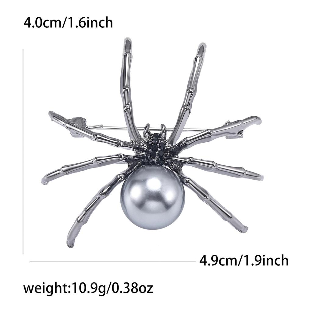 European & American Style Rhinestone Spider Brooch - Vintage High-End Unisex Clothing Accessory