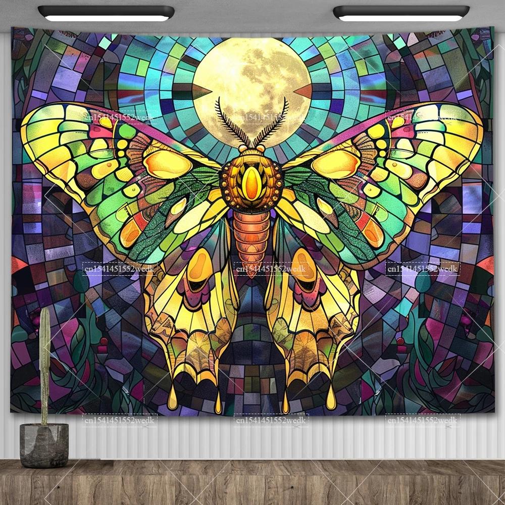 Boho Lotus Flower Wall Hanging Tapestry Colorful Landscape Floral Tapestrys Room Decoration Aesthetic Yoga Mats Altar Cloths