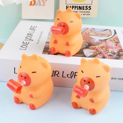 Cartoon Animal Capybara Theme Sticking Tongue Out Squeeze Stress Relief Toys for Adult Birthday Party Favors Pinata Fillers