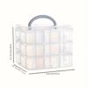 3-layer 18 Compartment Transparent Storage Box, Jewelry and Toy Storage Box, Suitable for Kitchen, Bathroom, Bedroom