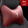 Naklejka Samochodowa 2025 Gorące 2 szt. Skóra PU Poduszka Ochronna na Zagłówek Siedzenia Samochodowego Szyję Do Tesla Model 3 Model S X Model Y Roadster SpaceX