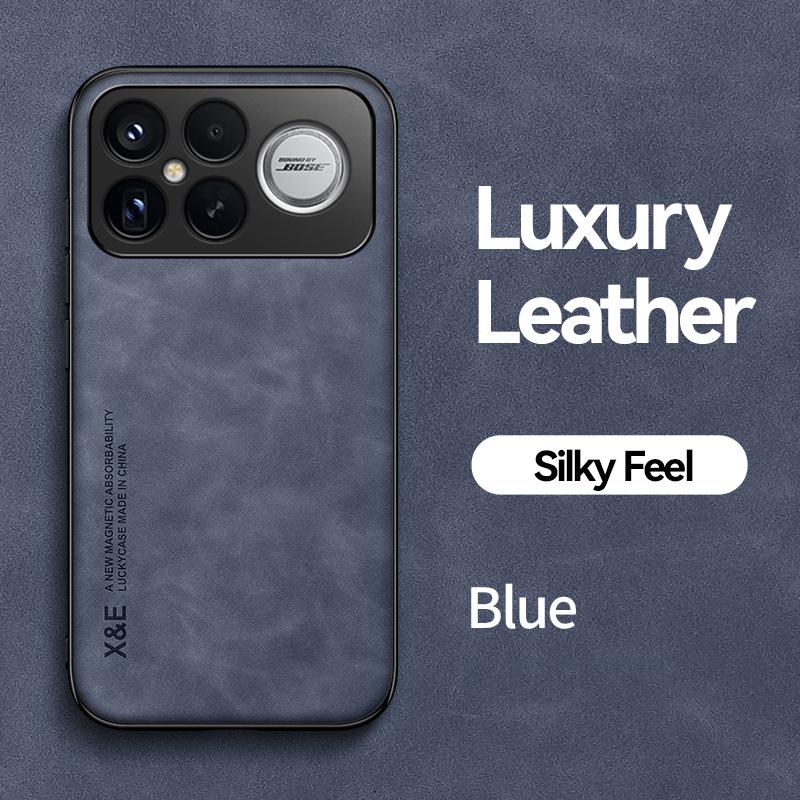 KEYSION Luxury Retro PU Leather Phone Case for Xiaomi POCO F8 Pro Soft Silicone+PC Shockproof Phone Back Cover for POCO F8 Ultra