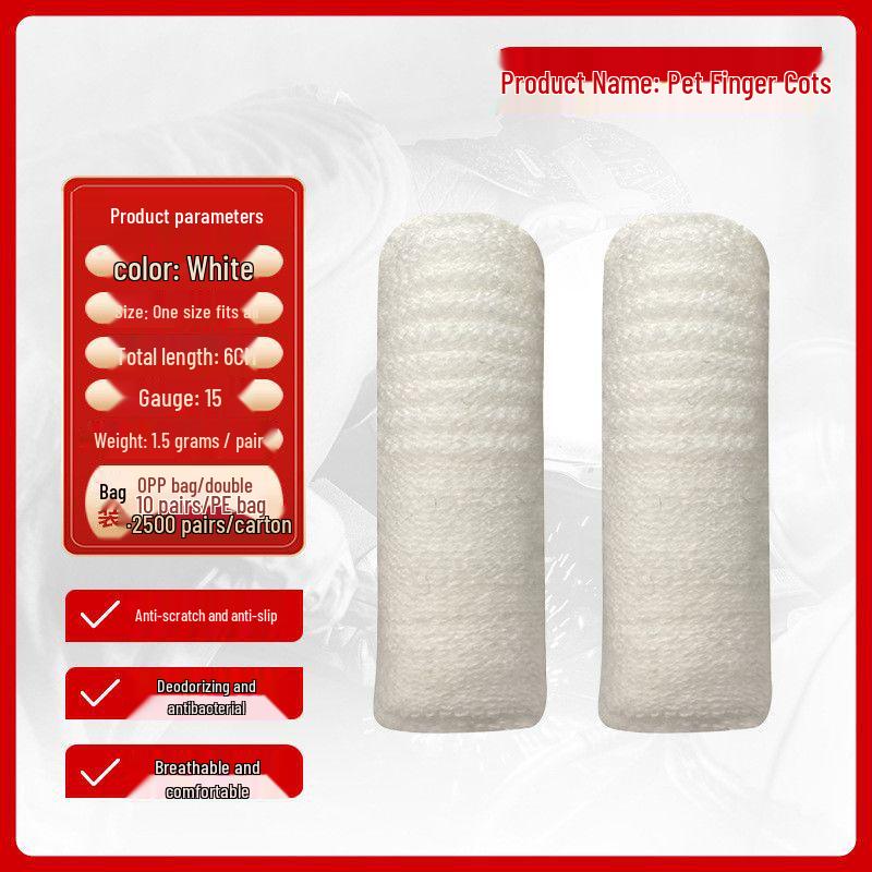 

Pet Finger Toothbrush for Dogs and Cats – Ideal for Daily Oral Care No Specific Size