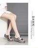 Size 43 Women's Sequin One-Strap Peep-Toe Wedge Heel Sandals, New 2022 Korean Style