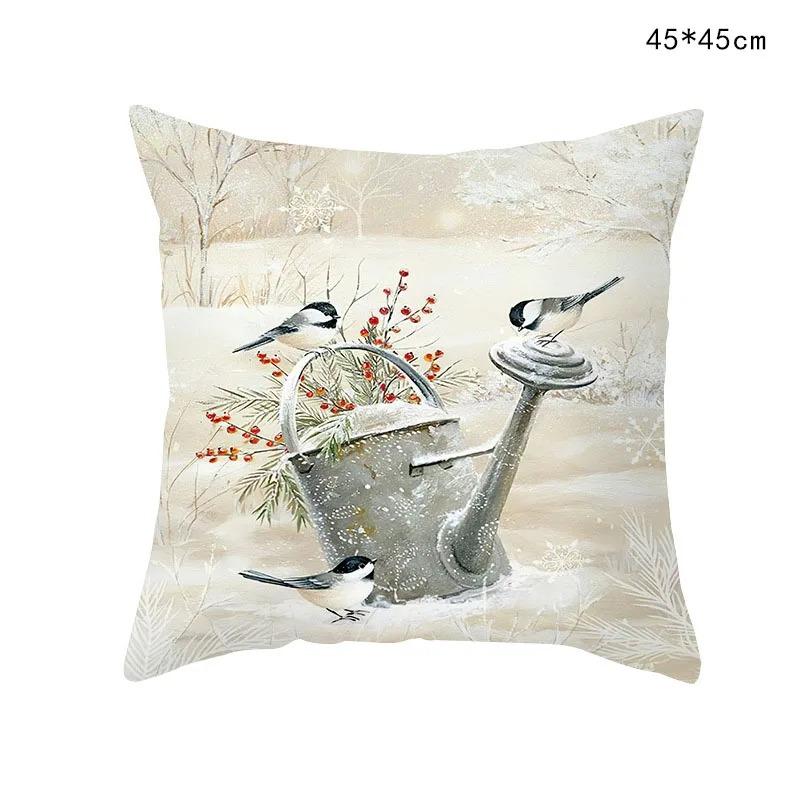 Christmas Themed Pillowcases Car Accessories Office Santa Claus Living Room Sofa Home Pillowcases