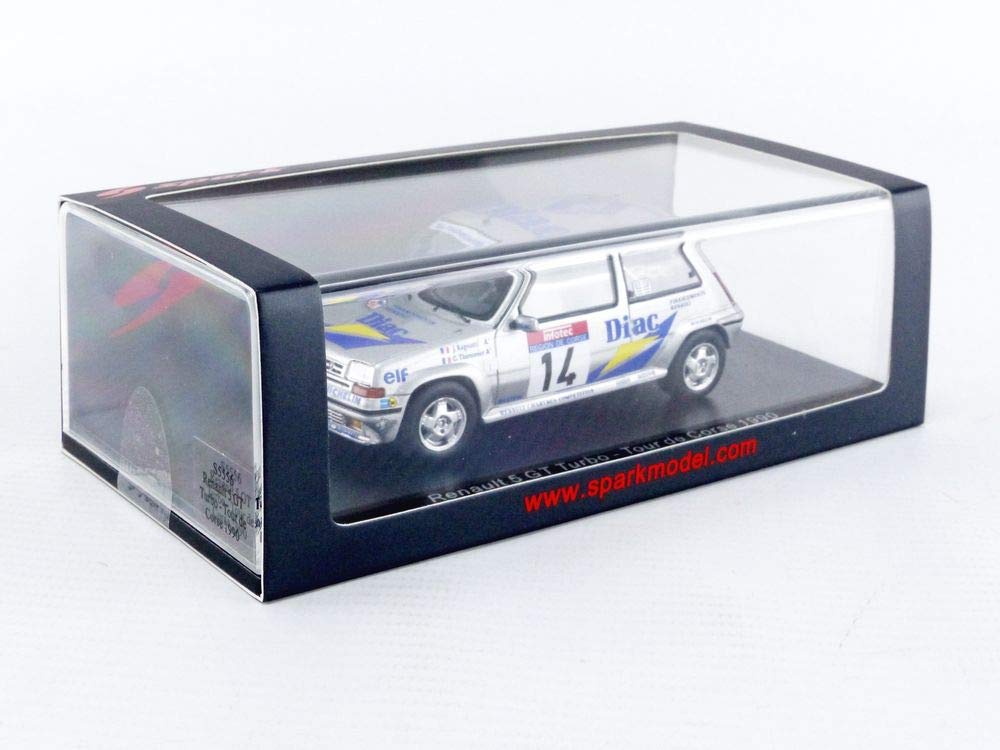Spark Renault 5 GT Turbo 1990 Tour De Corse Rally France Thimonnier 1/43 #14 J. Ragnotti/G.