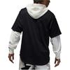 Jordan Logo Letter Print Colorblock Casual Hooded Jacket Men Jackets Black FB7035-010