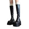 Long tube boots for women 2024 new spring and autumn thick soled knee high knight boots