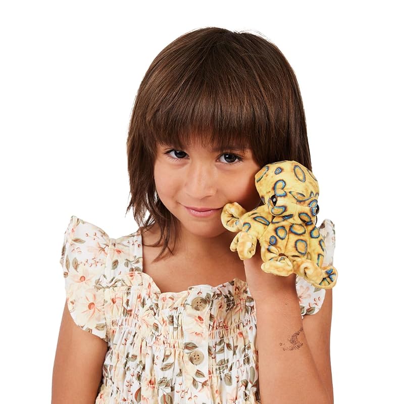 Folkmanis Mini Blue Ring Octopus Finger Puppet.
