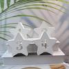 4pcs1-4 Stars Number Candle Holder Mold Ornaments Candle Holder Plaster DIY Silicone Moulds