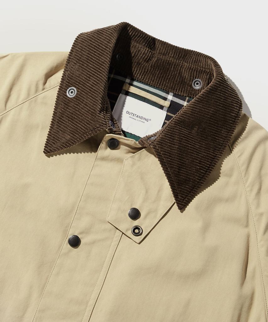 Outstanding Corduroy Collar Hunting Jacket_Beige