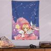 Cardcaptor Sakura Anime Wall Tapestry  Sakura Kinomoto  Wand Art Cute Magical Girl Design Stylish Room Accent for Cardcaptor