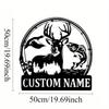 Customizable Metal Family Name Sign Black Iron Wall Art for Home Living Room Outdoor Patio Decor