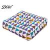 Thickened Soft Pad for Hard Chairs Modern Stylish Chair Cushion, Ultra Square Geometric or Seat Pads with Anti-slip Bottom Plant Prints, 15.75"x15.75"
