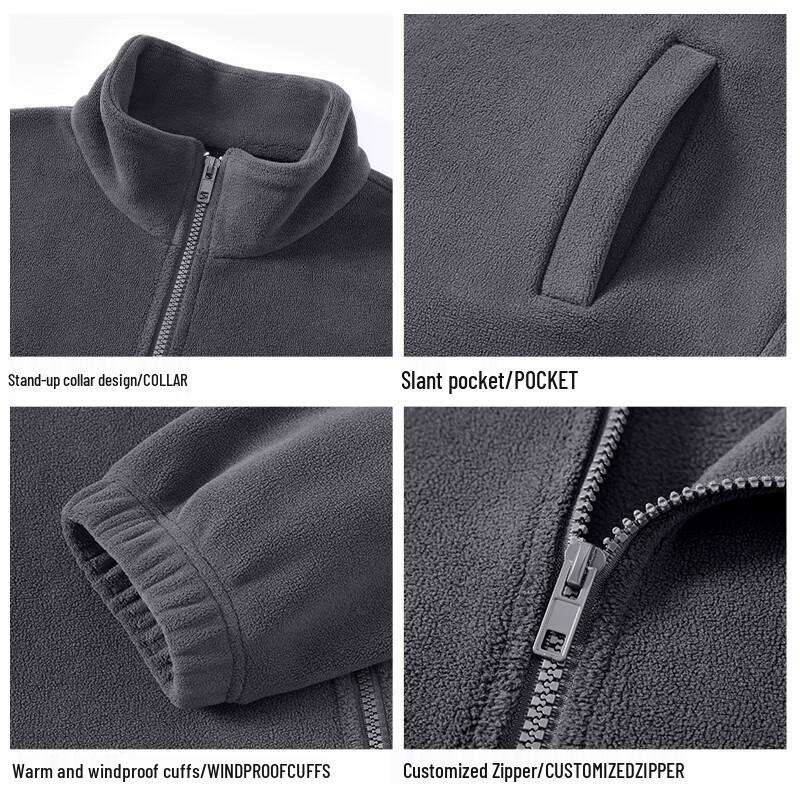 Baleno Men's Fleece Lined Stand Collar Jacket