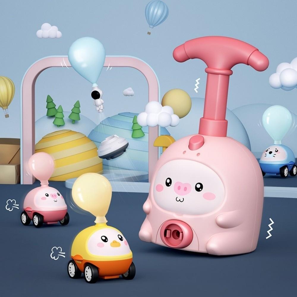 Air Propulsion System Balloon Launcher Toy Car Tower Design Balloon Powered Car Toy  Kid's Birthday