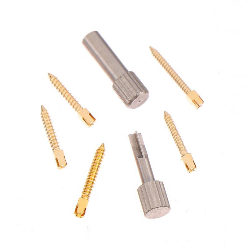 120Pcs/Box Dental Endodontic Conical Screw Post Root Canal Pins Thread Gold Plated Material Dentist Treatment Materials