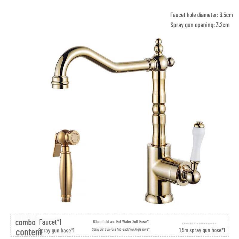 MDNG French Retro Copper Basin Faucet