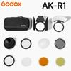 Godox AK-R1 S-R2 Barn Door, Snoot, Color Filter, Reflector, Honeycomb, Diffuser Ball Kits for AD200 H200R V1 Flash Head